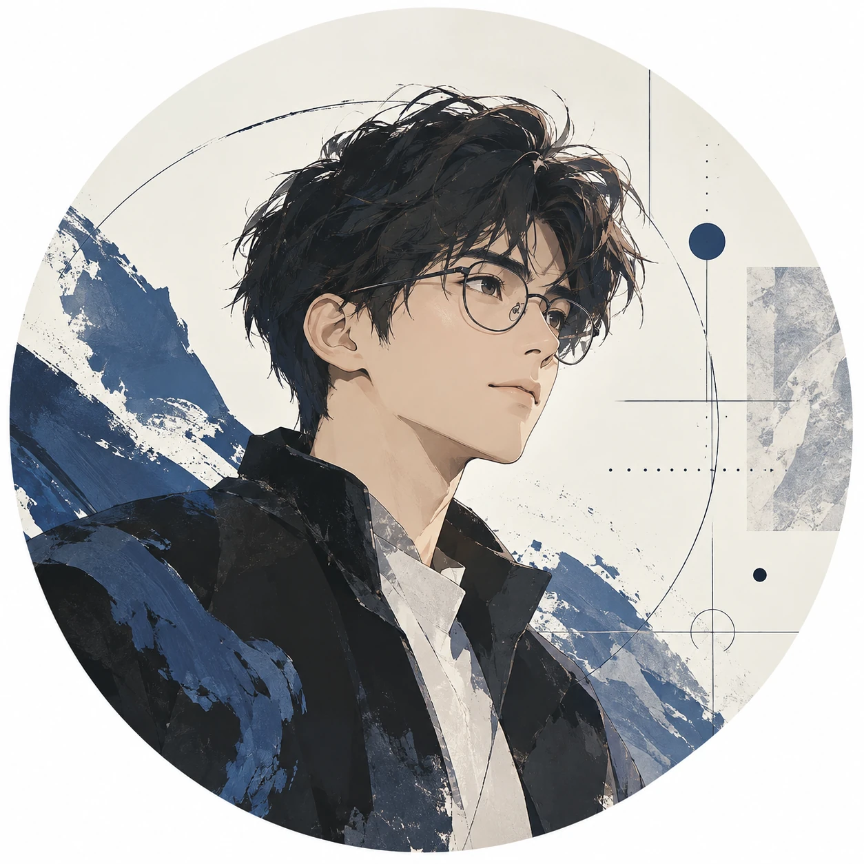 Illustrated portrait of Dingcheng Huang